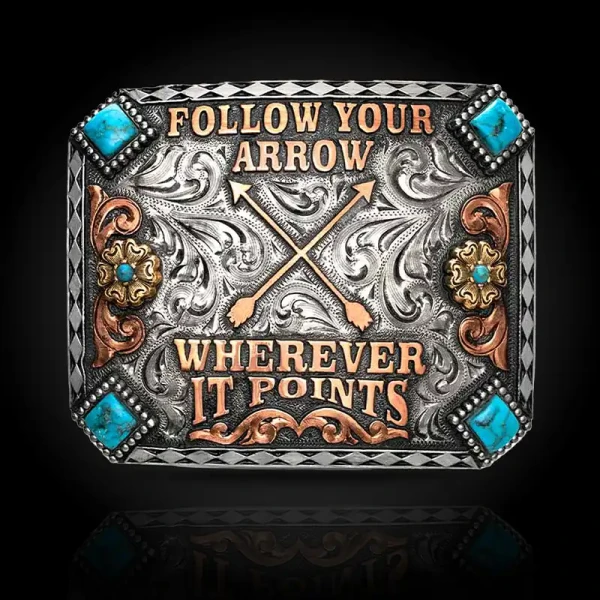 Follow Your Arrow Belt Buckle (In Stock)